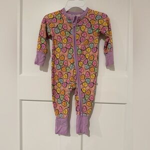 Bamboo Zippy PJs Pink Conversation Hearts